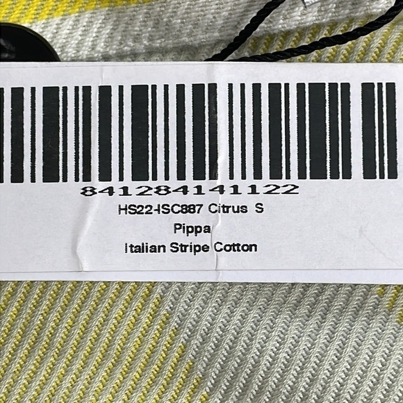 NWT Miguelina Pippa Striped Italian Jumper Dress Yellow White Sz S - Picture 13 of 16